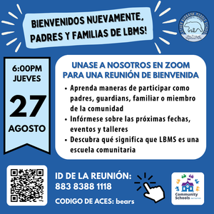 Welcome back to school zoom flyer in spanish