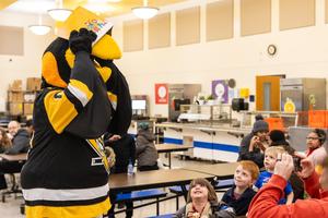 IceBurgh plays around with a student