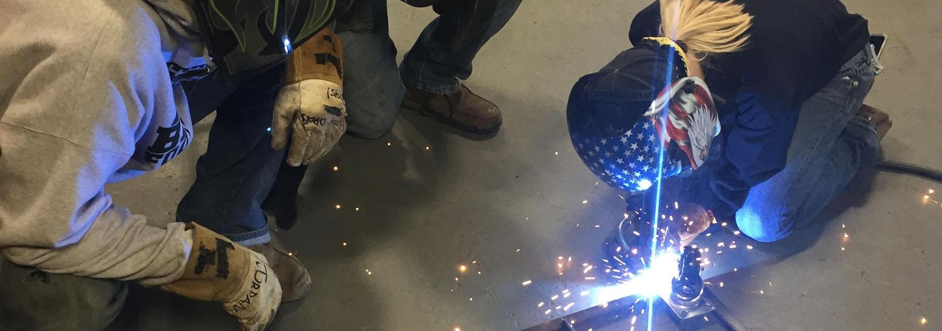 Welding student