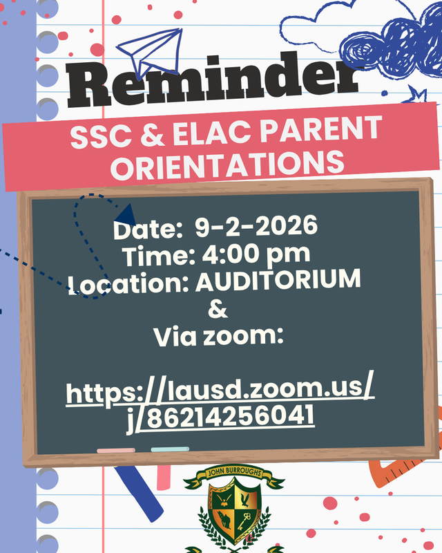 ELAC & SSC PARENT ORIENTATIONS