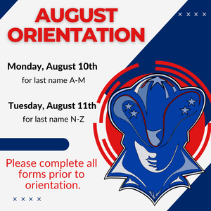 August Orientation 2026 dates and time.