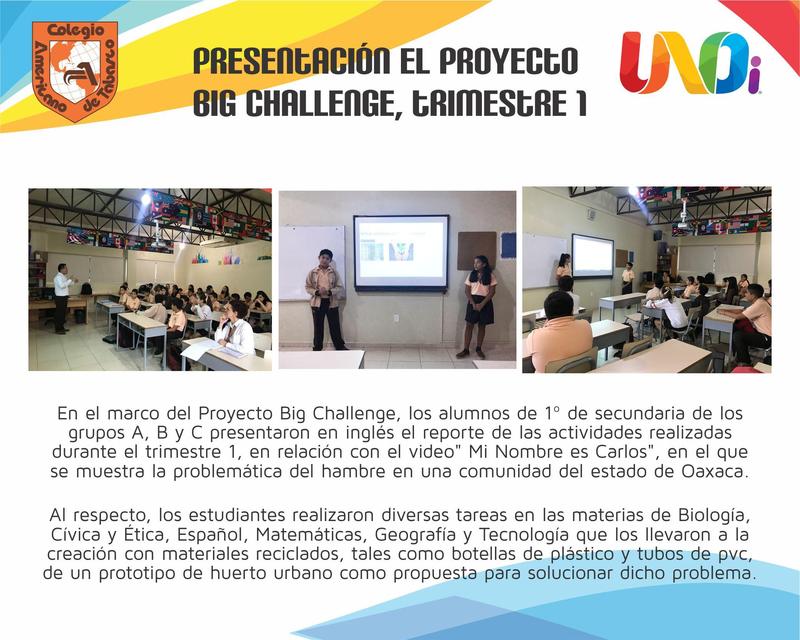 Secundaria presenta: Proyecto Big Challenge Featured Photo