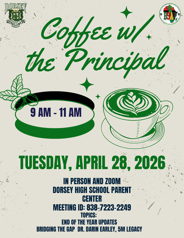 coffee with the principal flyer English
