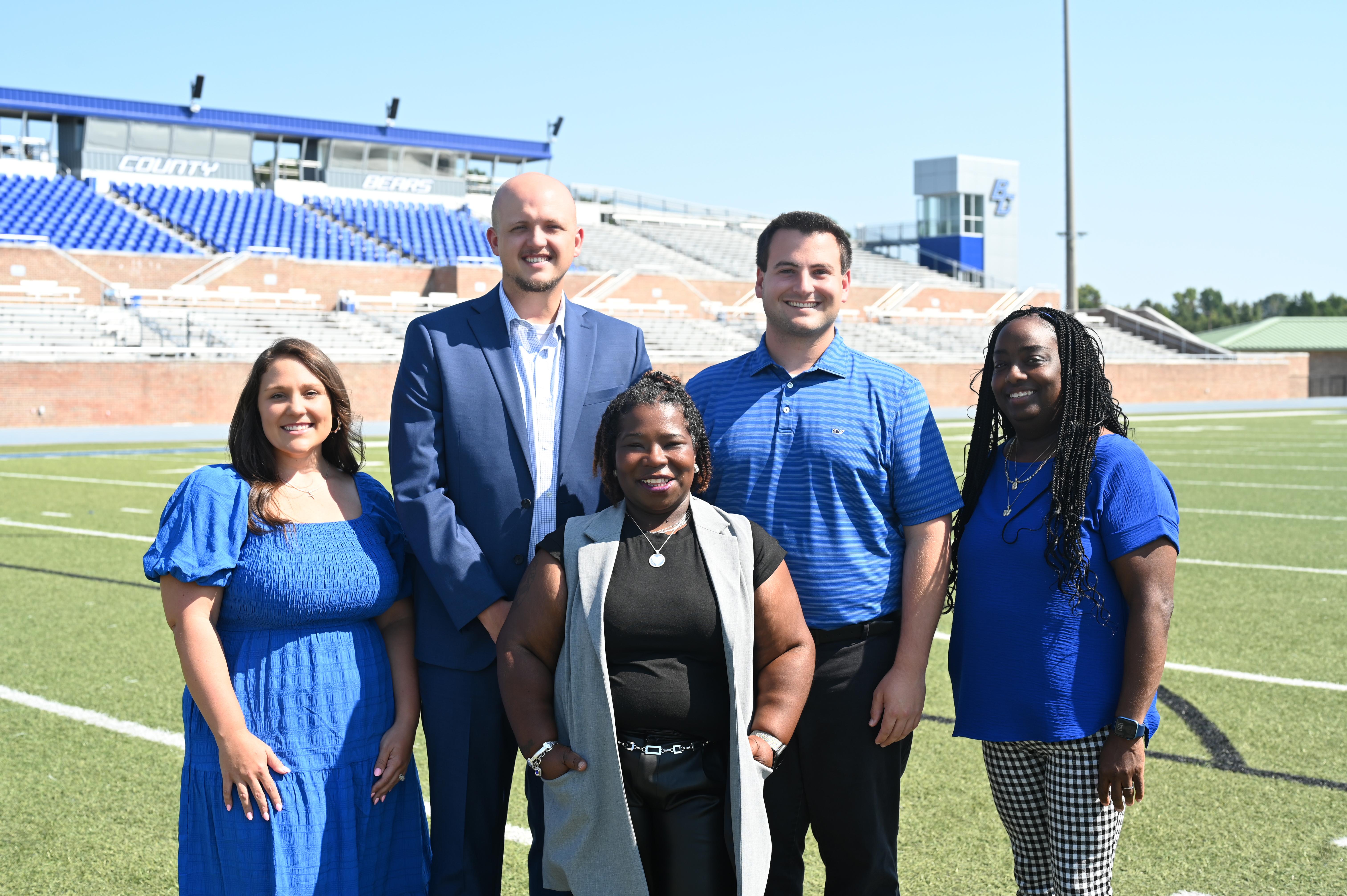 Pictured (L-R): Mrs. Elizabeth Hunter, WPS, Mr. Brannon Braddock, BCHS, Mrs. Valencia Patterson, BES, Mr. Dylan Thomas, BCMS, and Ms. Bridget Williams, SGA