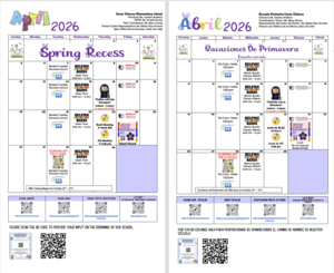 monthly calendar