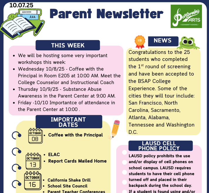 Parent Newsletter 10.8/25 Featured Photo