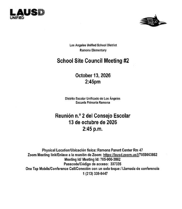 SSC Meeting Flyer