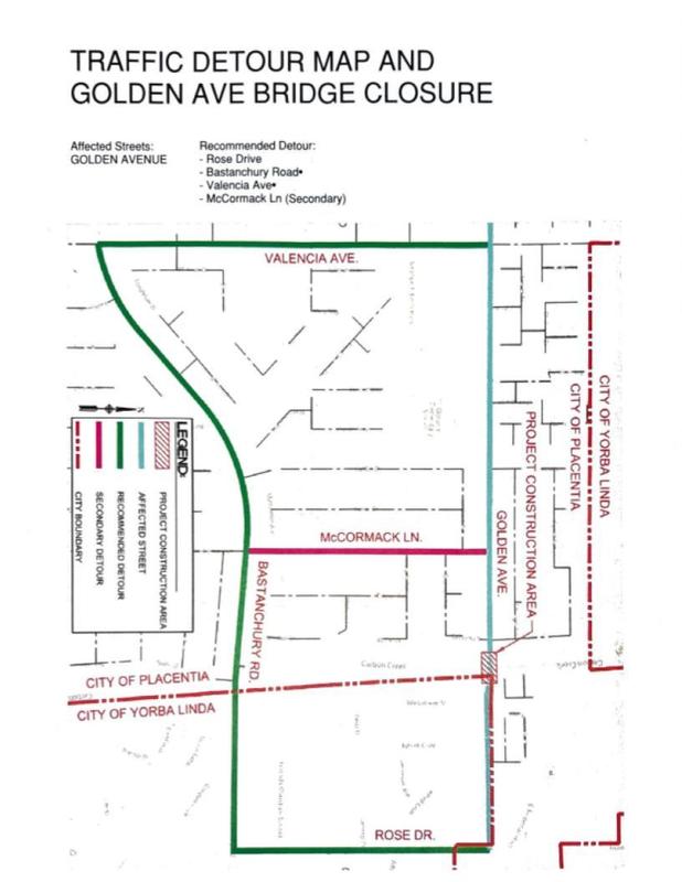Golden Bridge Closure Map