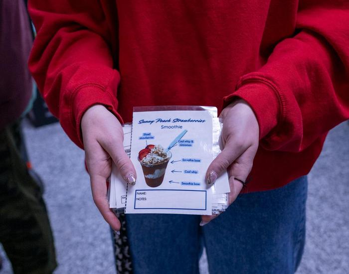 Students in their school store Grizzly Grub