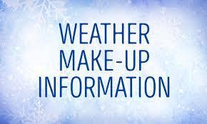 Winter weather make up date!