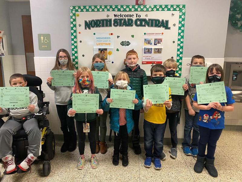 North Star Central Elementary Working Your PAWS Off (WYPO) Award Winners Featured Photo
