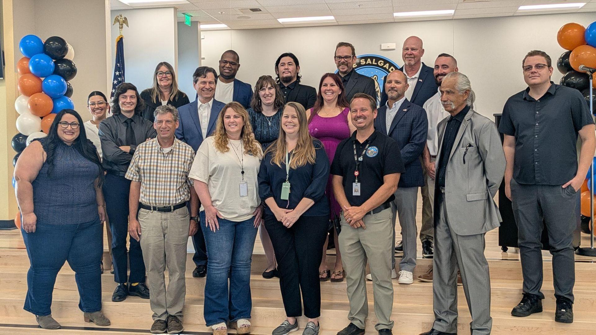 Ribbon cutting Rose Salgado Elementary