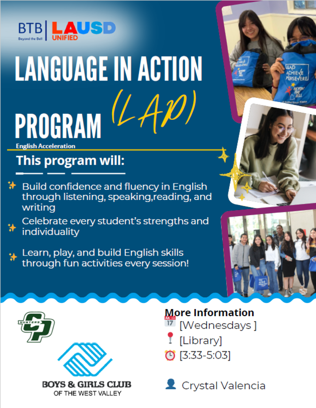 Language in Action Program English Flyer
