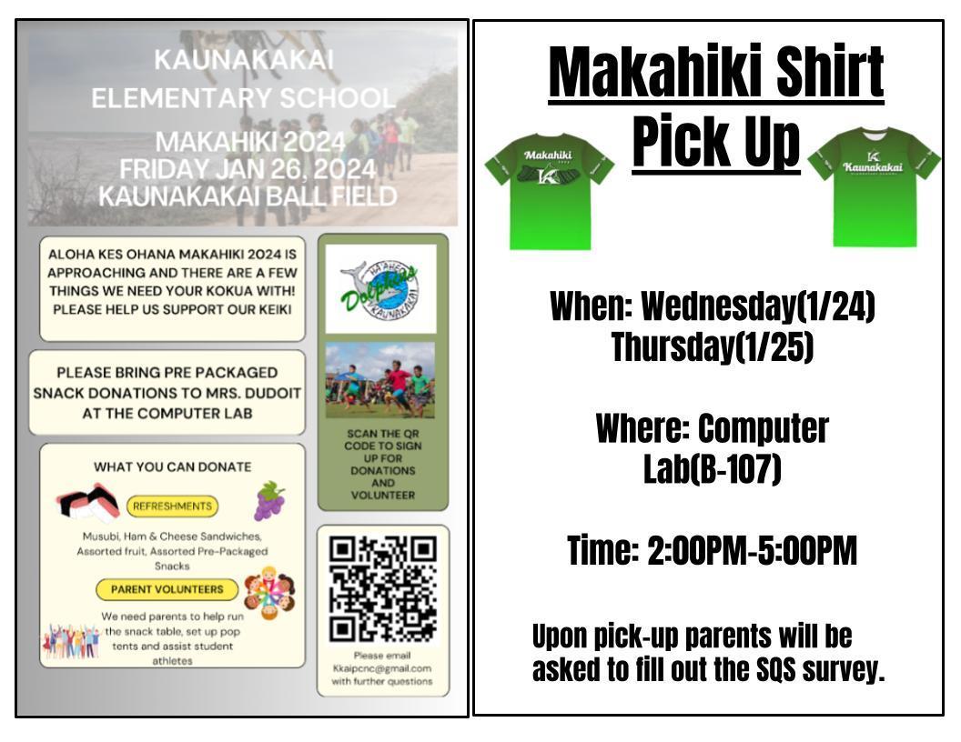 Makahiki Announcements Kaunakakai Elementary School/Maui District