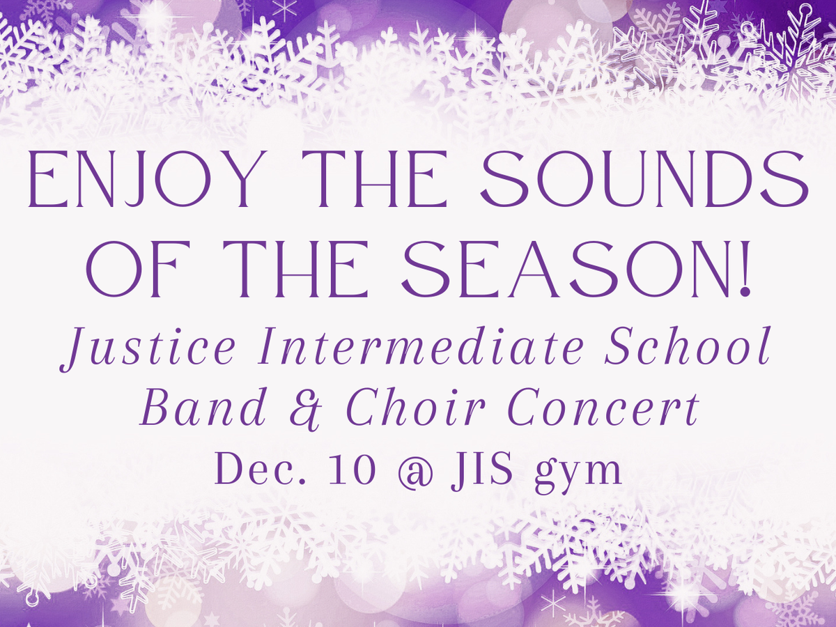 promo graphic - JIS band/choir winter concert 2025