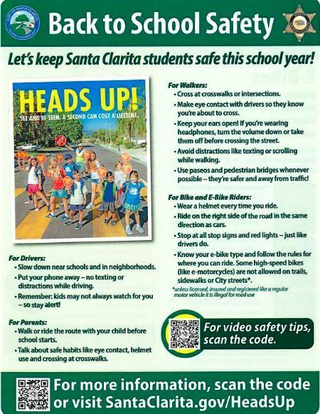 Back to School Safety Flyer