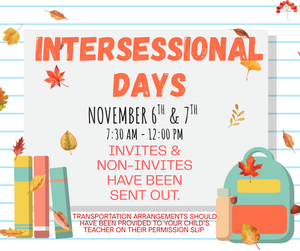 Intersessional Days 11/6-11/7