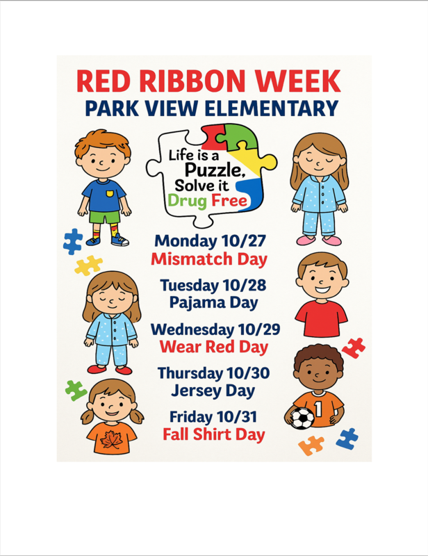 Red Ribbon week Spirit Days