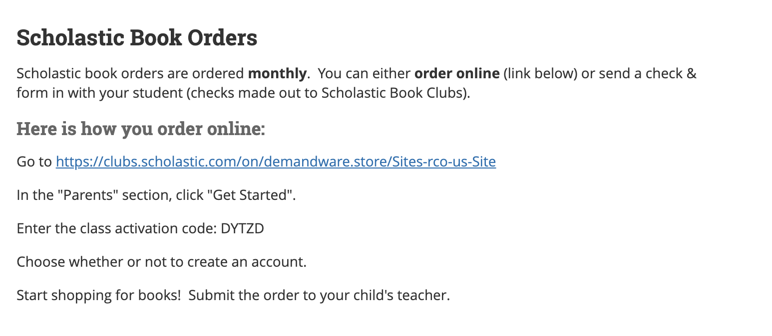 Book Orders Bethany Olsen Falcon Ridge Elementary School