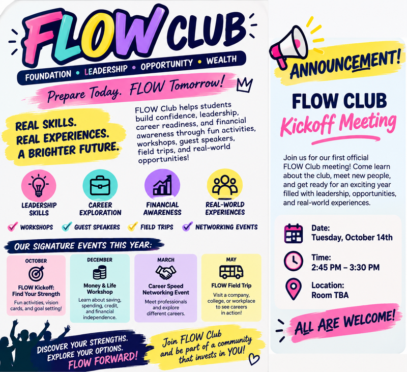 Flow Club Kickoff Meeting Flyer