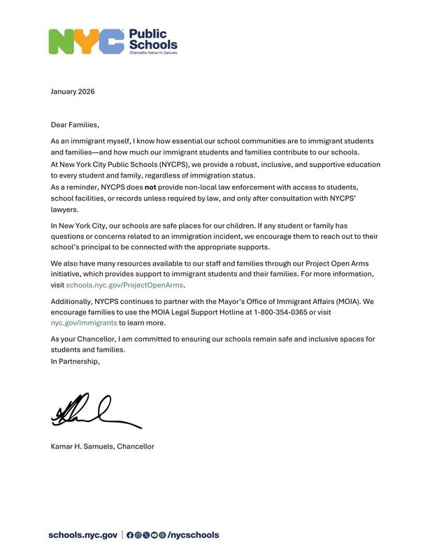 Message from the Chancellor on Immigrant Resources - French