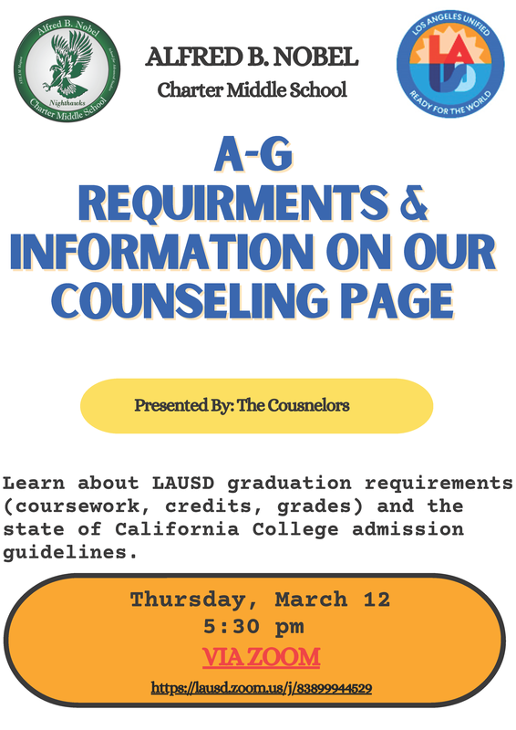 A-G Requirements & Information on our Counseling Page Featured Photo