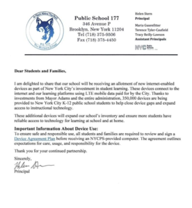 wolf, ps 177 letter