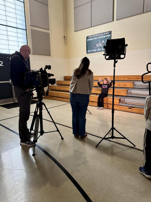 Tom Skilling’s WGN TV News at Nine Cover Story on “Tornado Nick” Bartholomew and his Storm Science weather assemblies for schools was recorded at Indian Trail earlier this month and featured some of our very own Trailblazer students talking about what they learned during the assembly!
