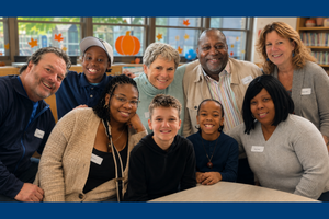 Center School families during grandparents day