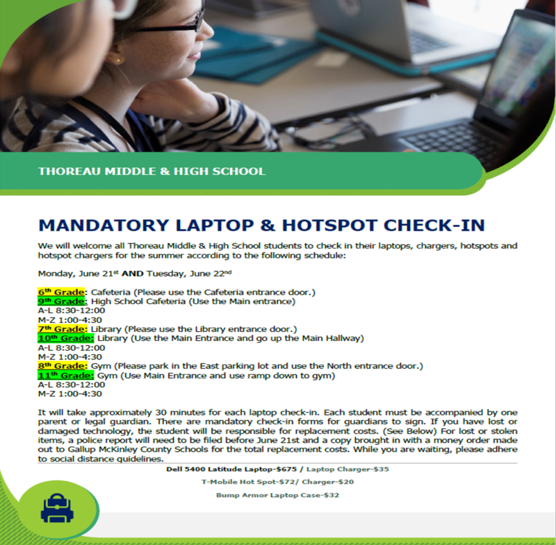 Laptop and Hotspot Check In Information Featured Photo
