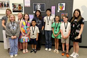 Indian Springs Elementary artists at May art show