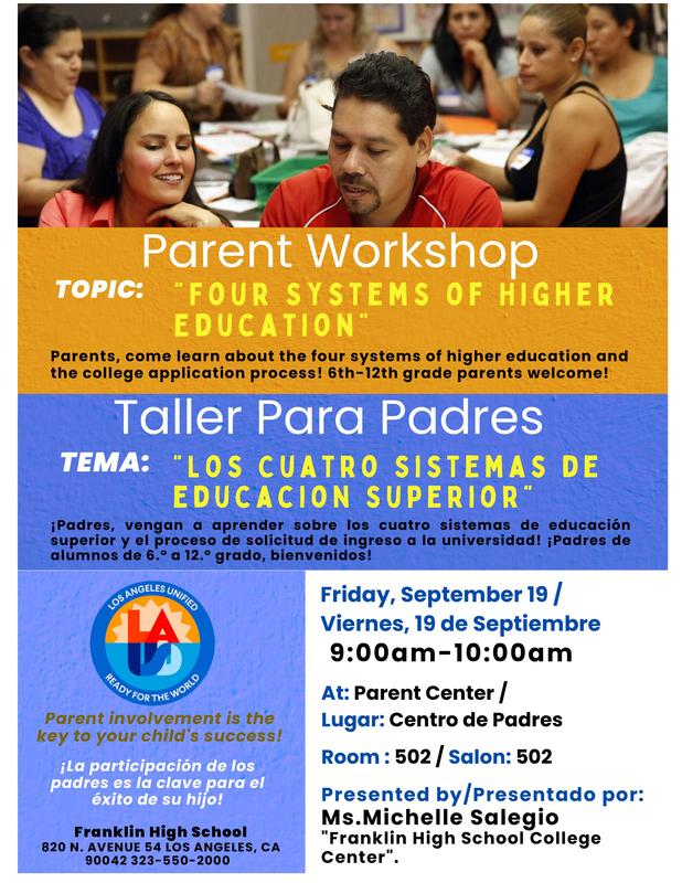 Parent Workshop: 