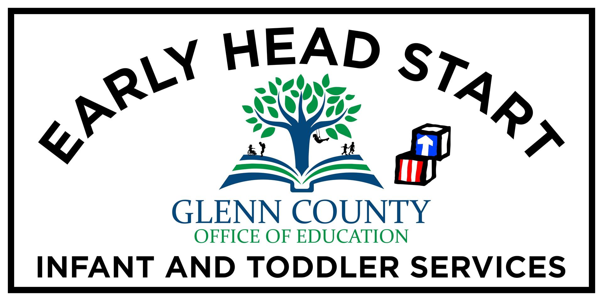 Sign for Early Head Start with tree logo and service details.