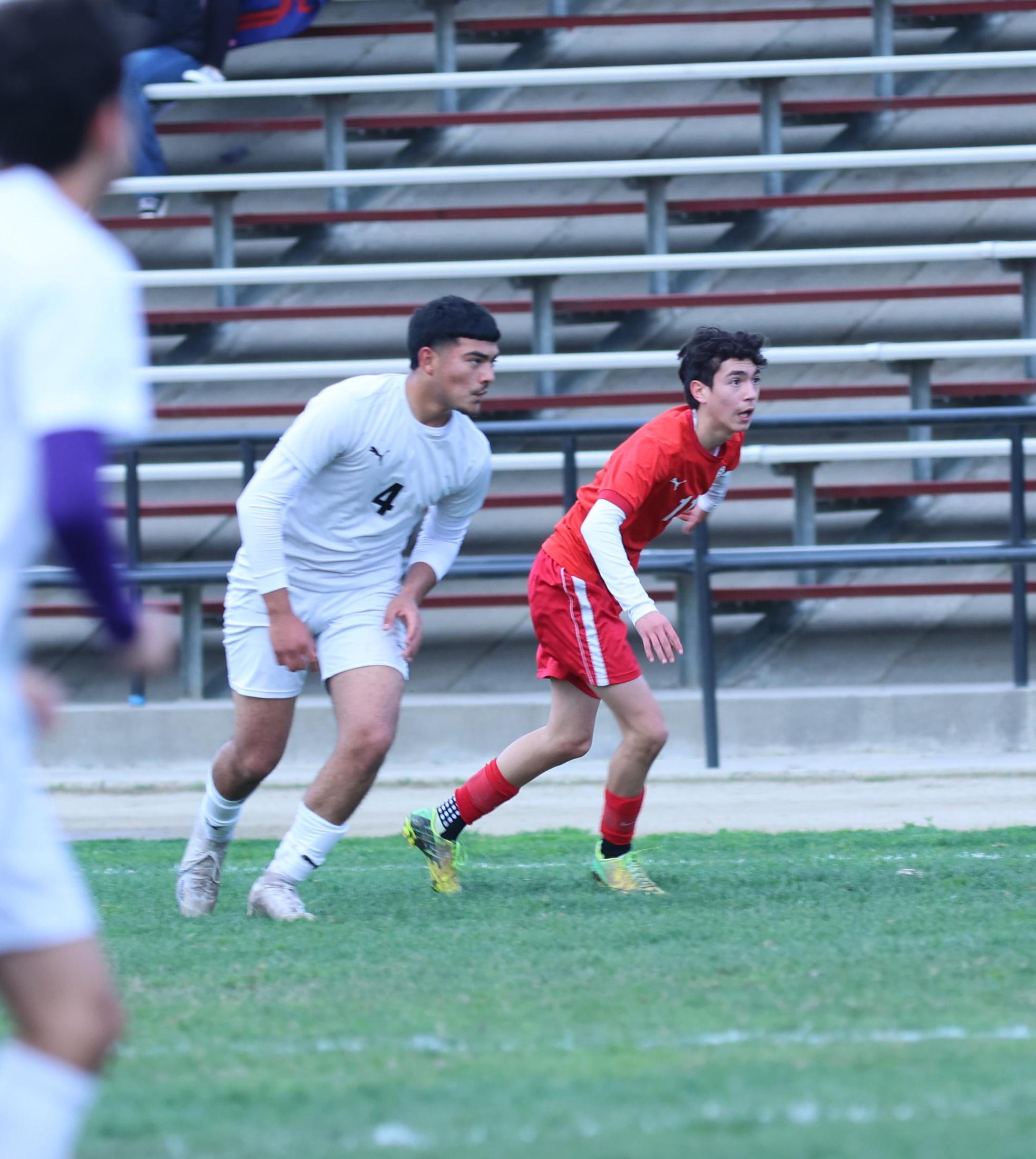 junior varsity boys playing soccer against washington union