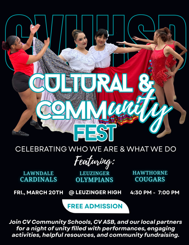 CV Cultural & Community Fest on Friday, March 20 from 4:30pm - 7pm