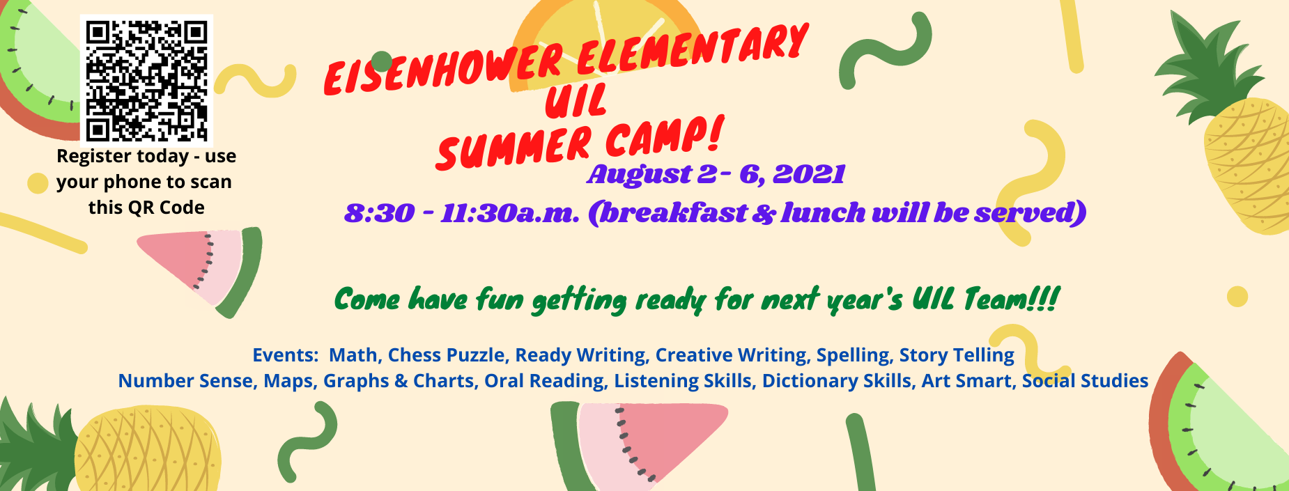 Image of UIL Camp flyer