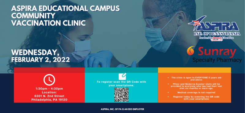 FREE VACCINE CLINIC FEBRUARY 2, 2022 Featured Photo