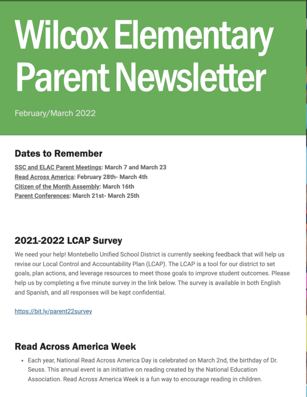 Parents' newsletter