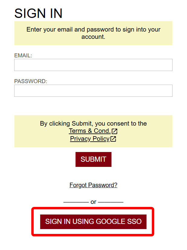 Sign in with Google