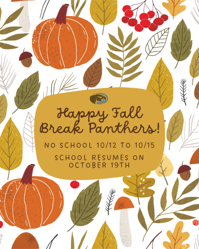happy fall break graphic