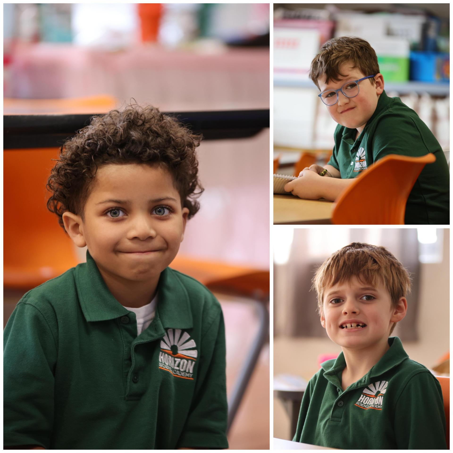 Students engaged in learning and interacting in a classroom collage