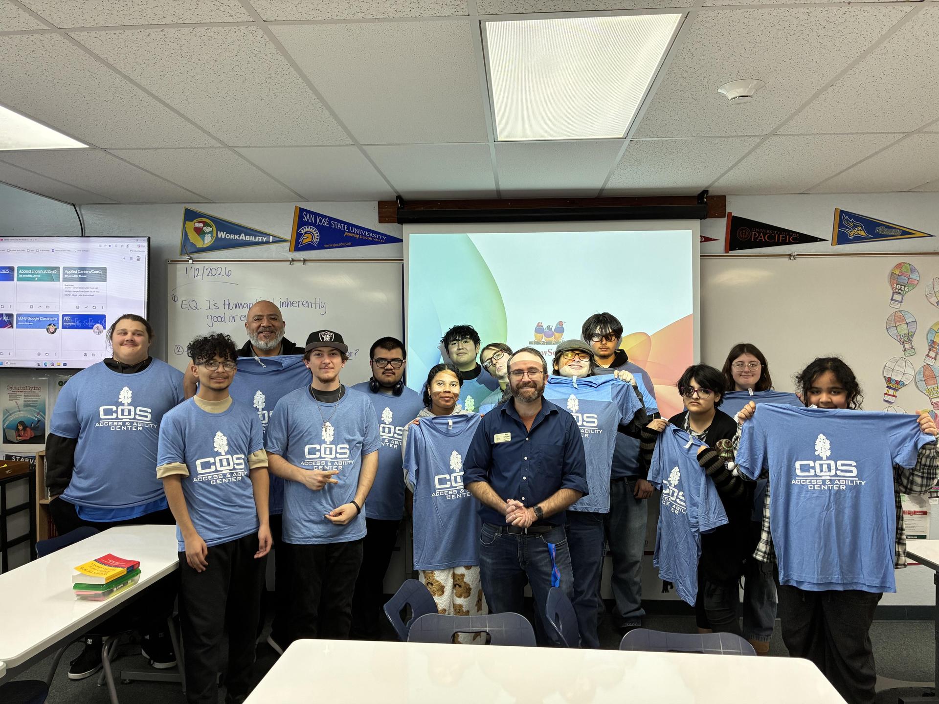 Students posing for a class picture