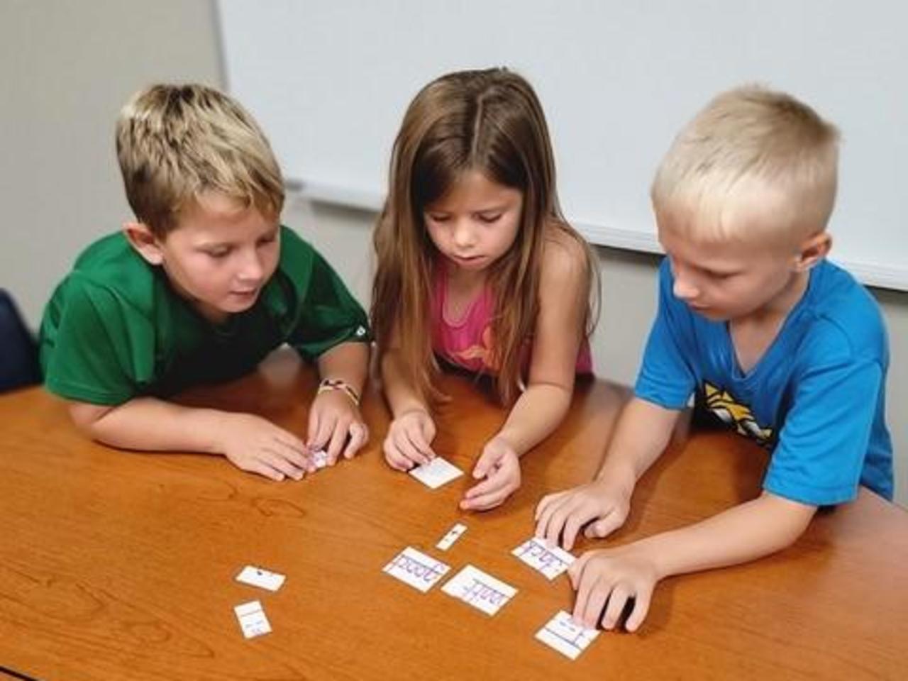 kids playing cards