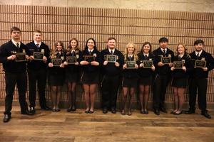 Student award winners from FFA conference