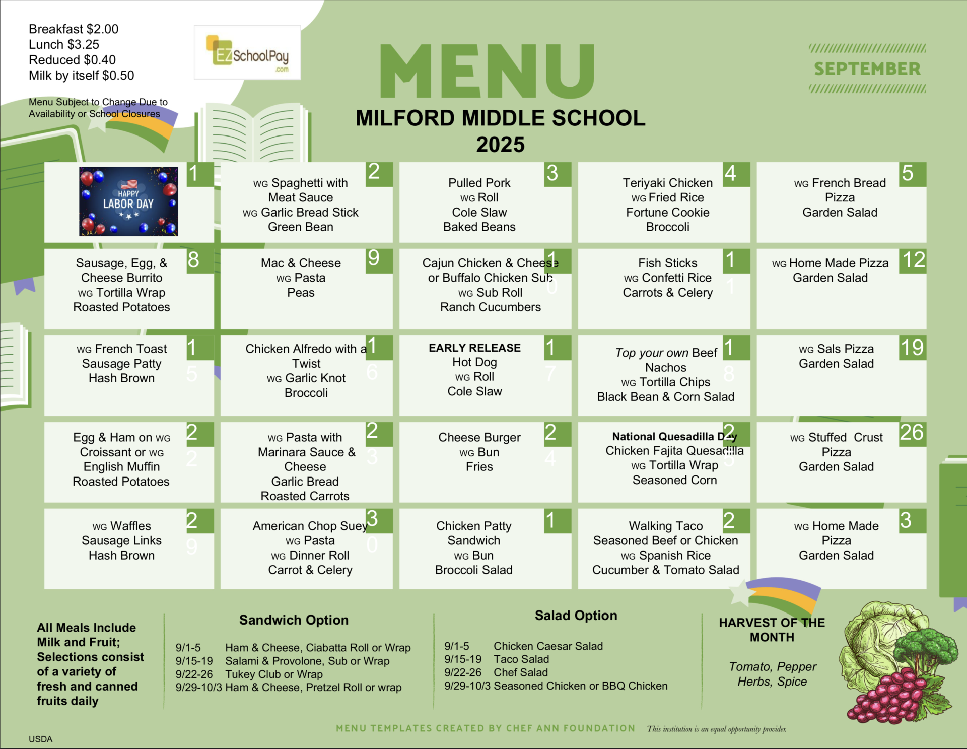 Lunch Menu