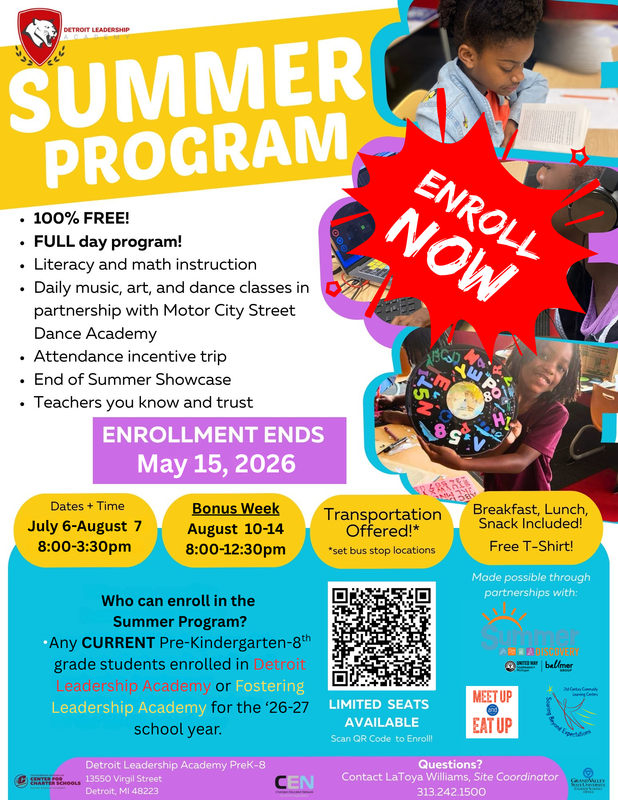 Enroll Now in Summer Program