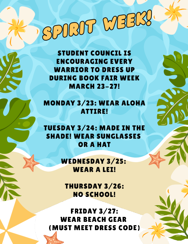 Spirit Week 3/23-3/27