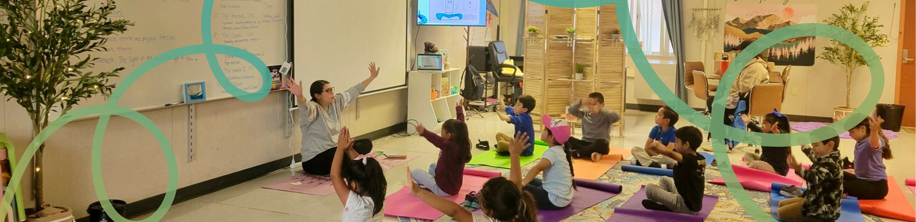 children doing yoga