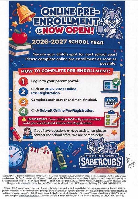 Online Pre-Enrollment