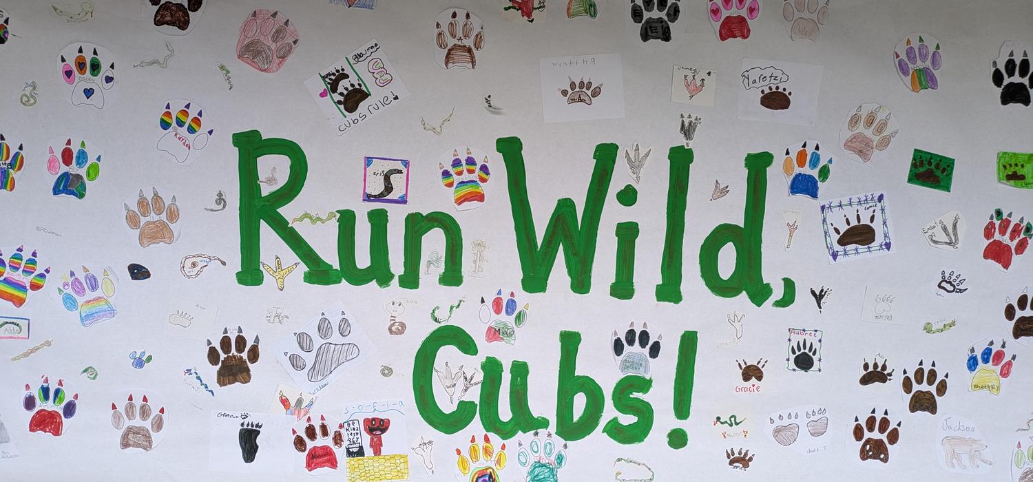 Jog-A-Thon "Run Wild Cubs!" banner